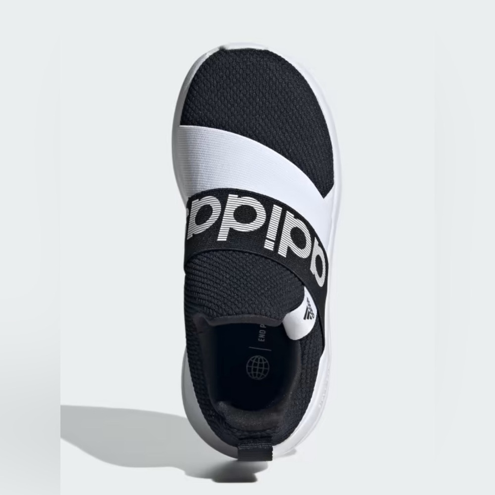 ADIDAS SLIP-ON SNEAKERS LITE RACER ADAPT 6.0 SHOES KIDS Sz 10.5 Black White NEW - Picture 4 of 10